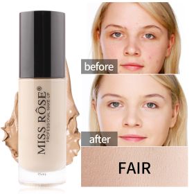 Waterproof Oil Control Light Natural Long-lasting Concealer Liquid Foundation (Option: FAIR)